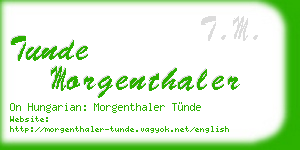 tunde morgenthaler business card